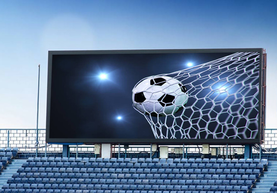 Pełnokolorowy wyświetlacz LED na obwodzie stadionu piłkarskiego P6.67 P8 P10