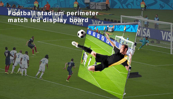 Ekran wyświetlacza stadionu piłkarskiego Videotron P10 Led System reklamy obwodowej