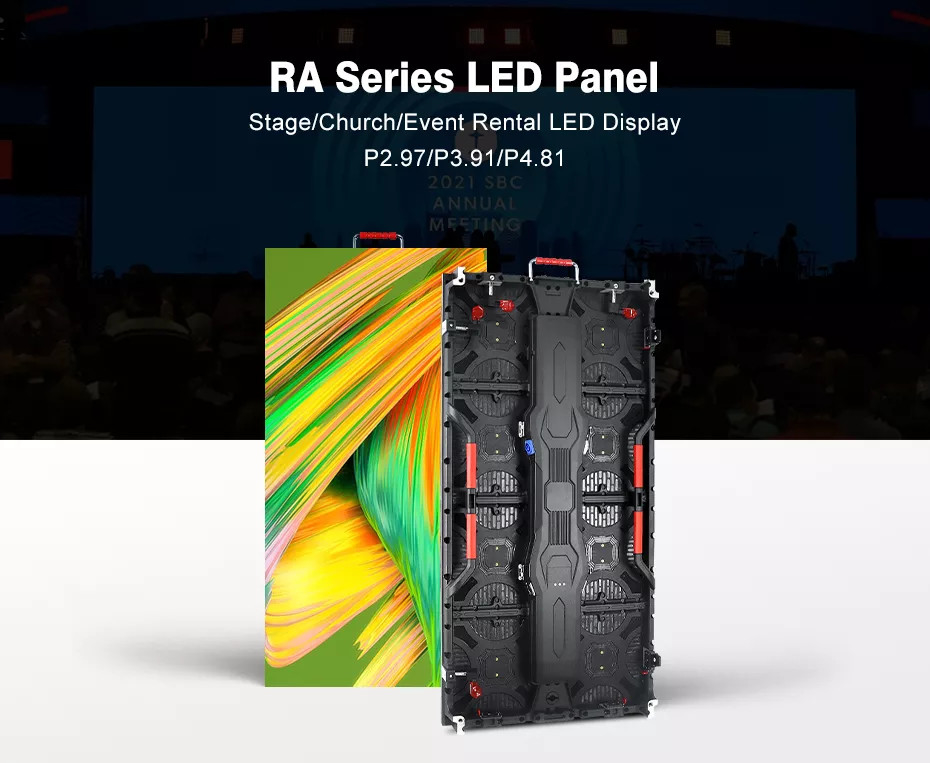 500x500mm Odlewany ciśnieniowo panel aluminiowy Wewnętrzny kolorowy wyświetlacz LED P2.6 P2.9 P3.91